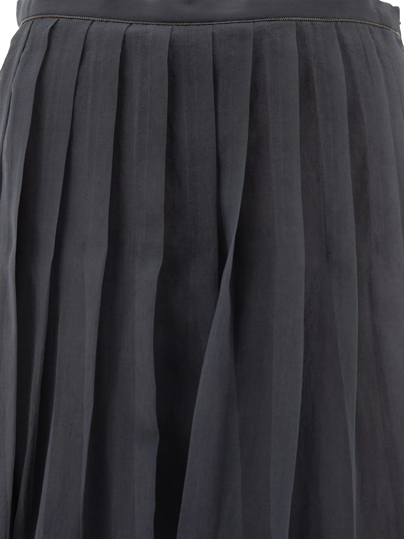 "PLEATED MIDI" SKIRT