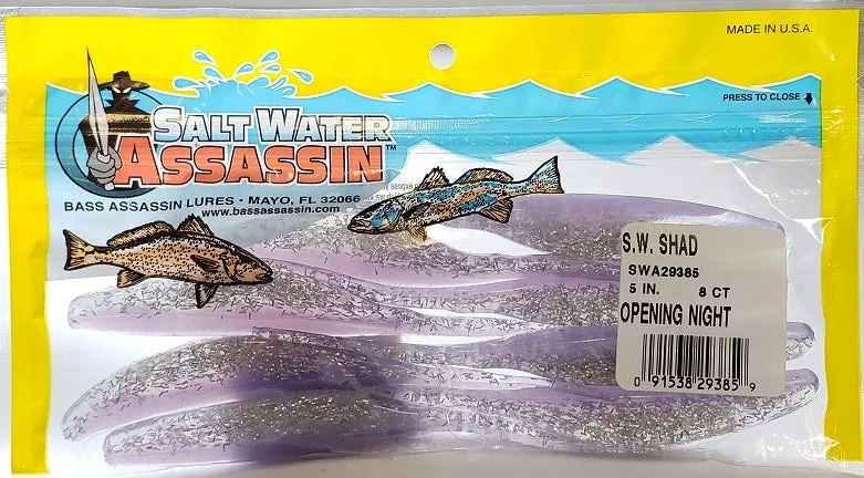 SaltWater Assassin Shad Opening Night 5 8pk