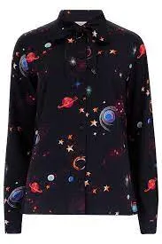 Sugarhill - Catrina Shirt - Black Colourful Universe