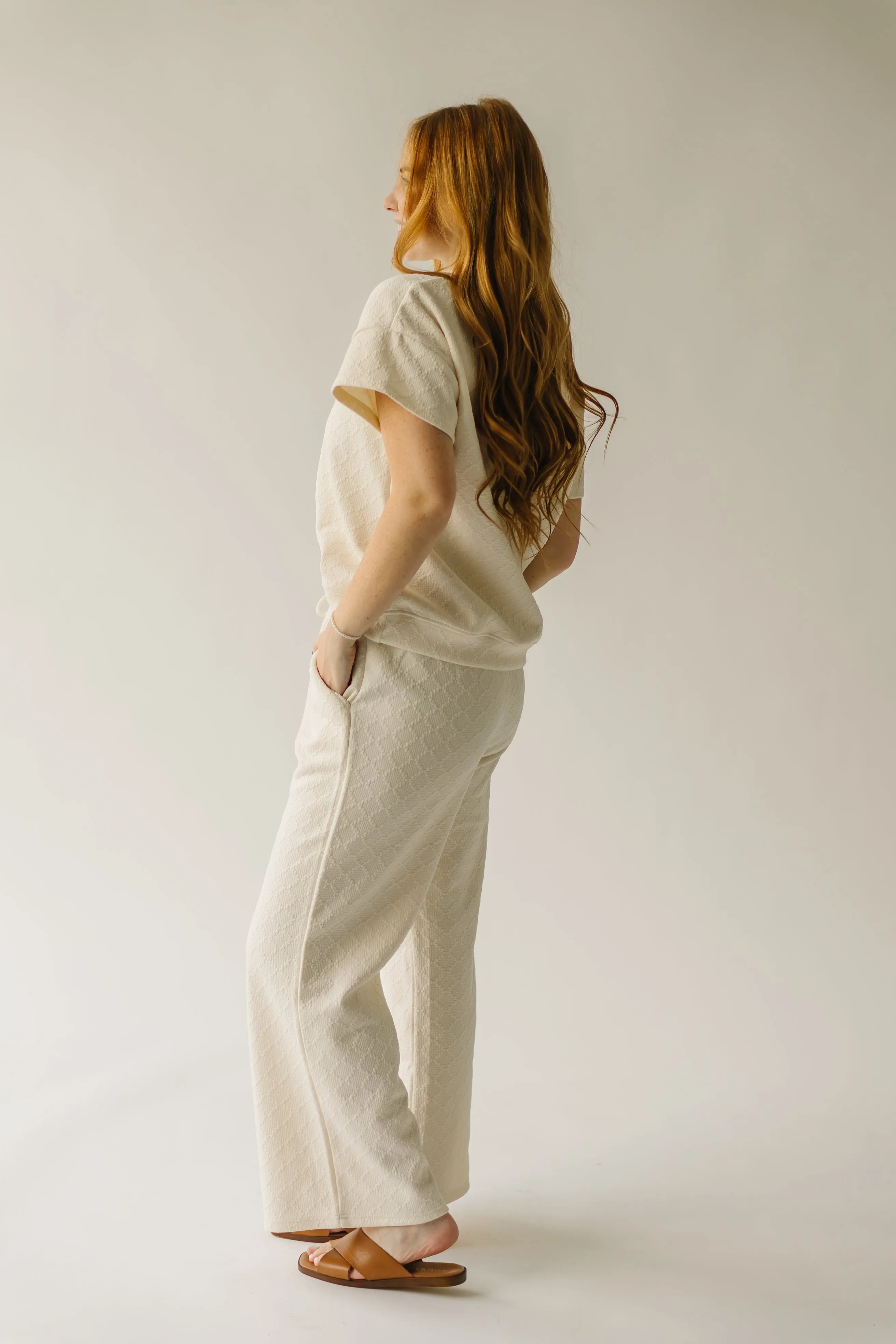 The Flockhart Textured Pant in Cream