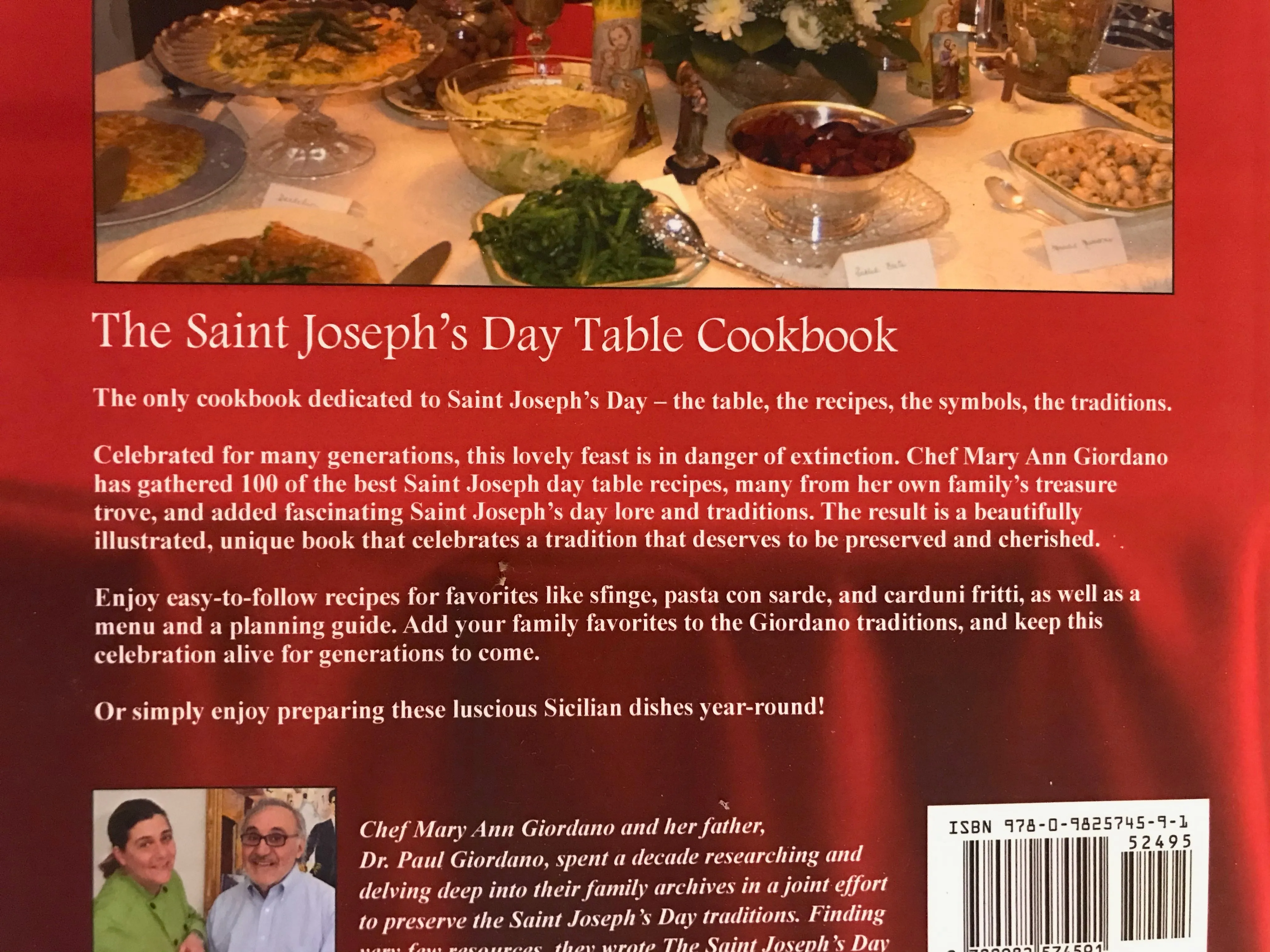 The Saint Joseph's Day Table Cookbook Book