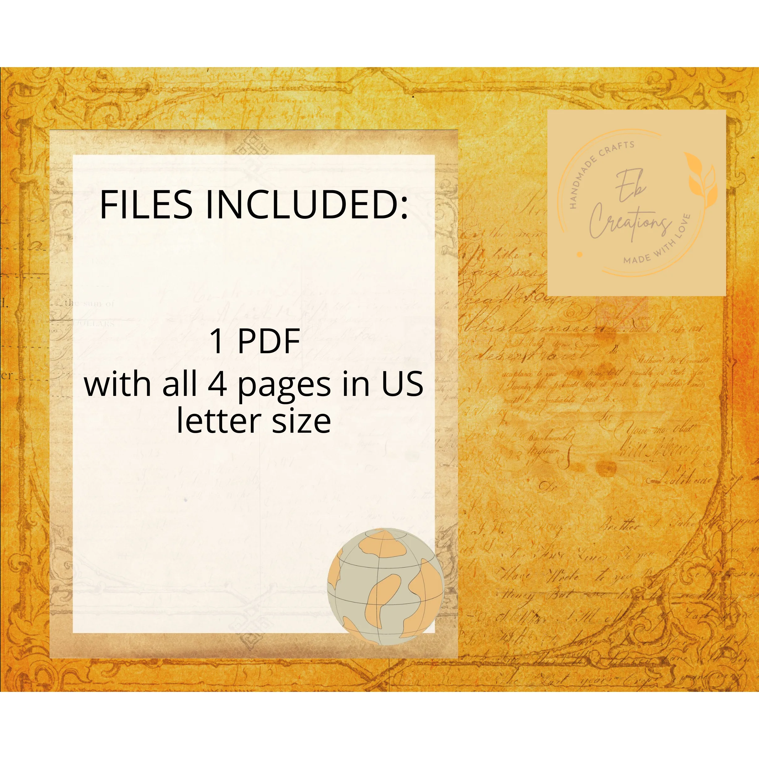 US Letter Printable | Lined Paper | Journal | Stationary