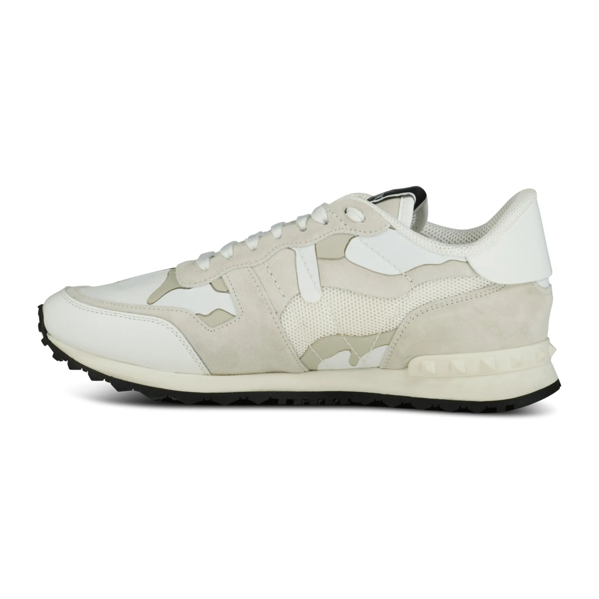 VALENTINO  GREY CAMOUFLAGE ROCKRUNNER TRAINERS WHITE