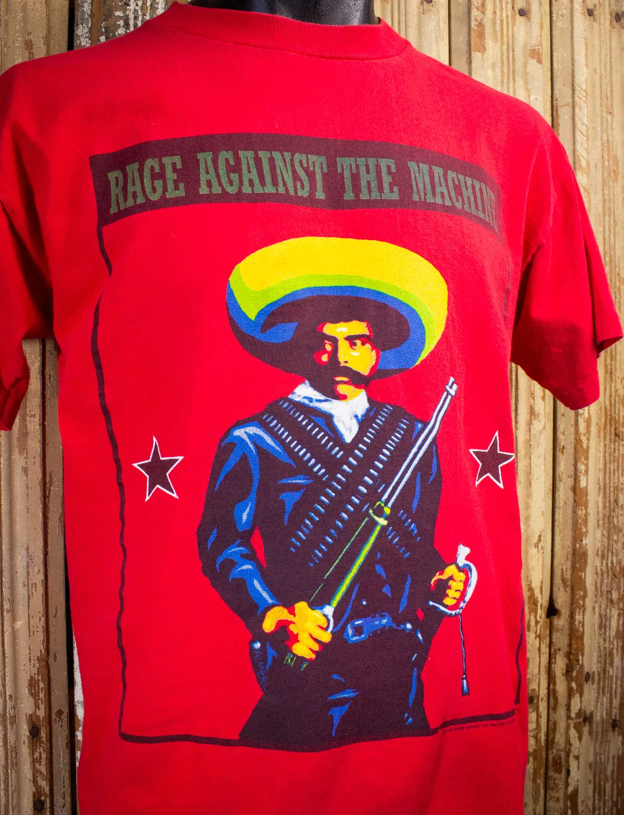 Vintage Rage Against The Machine Emiliano Zapata Concert T Shirt 2000 Red Medium