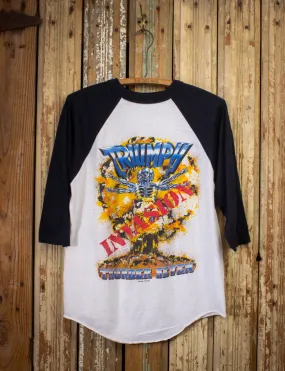 Vintage Triumph Rocks Texas Thunder Seven Invasion Raglan Concert T Shirt 1984 Medium