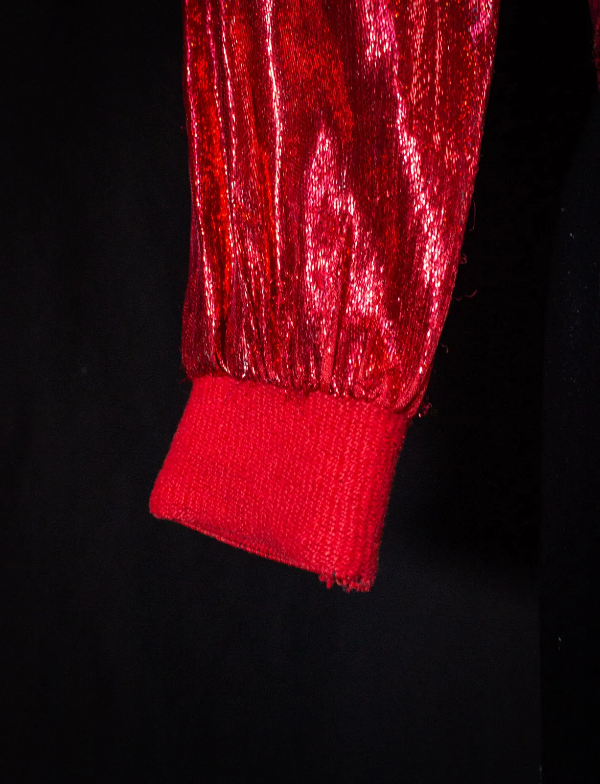 Vintage Ziggy Stardust Era Red Glam Rock Jacket 70s Small